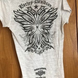 Large Harley Davidson bling tee shirt